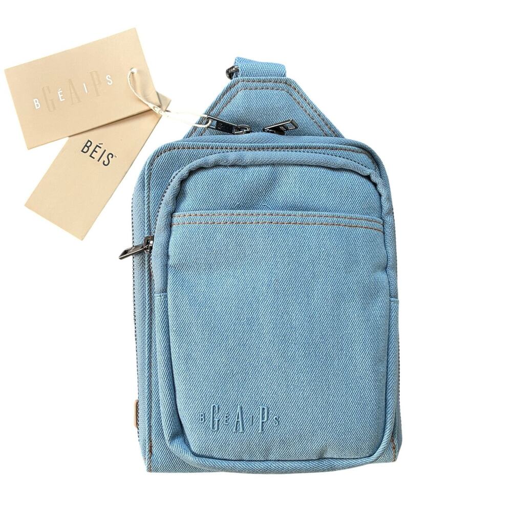 Gap x BÉIS The Sport Sling Denim Blue Crossbody Bag
